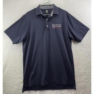 Footjoy Golf Polo Mens Small Navy PGA Tour Golf Academy World Golf Village
